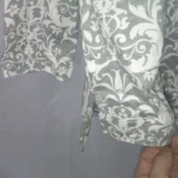 Kim Rogers Jersey Knit Cotton Cardigan Jacket Lghtwght V Neck Paisley NWOT Smll - Picture 5 of 6